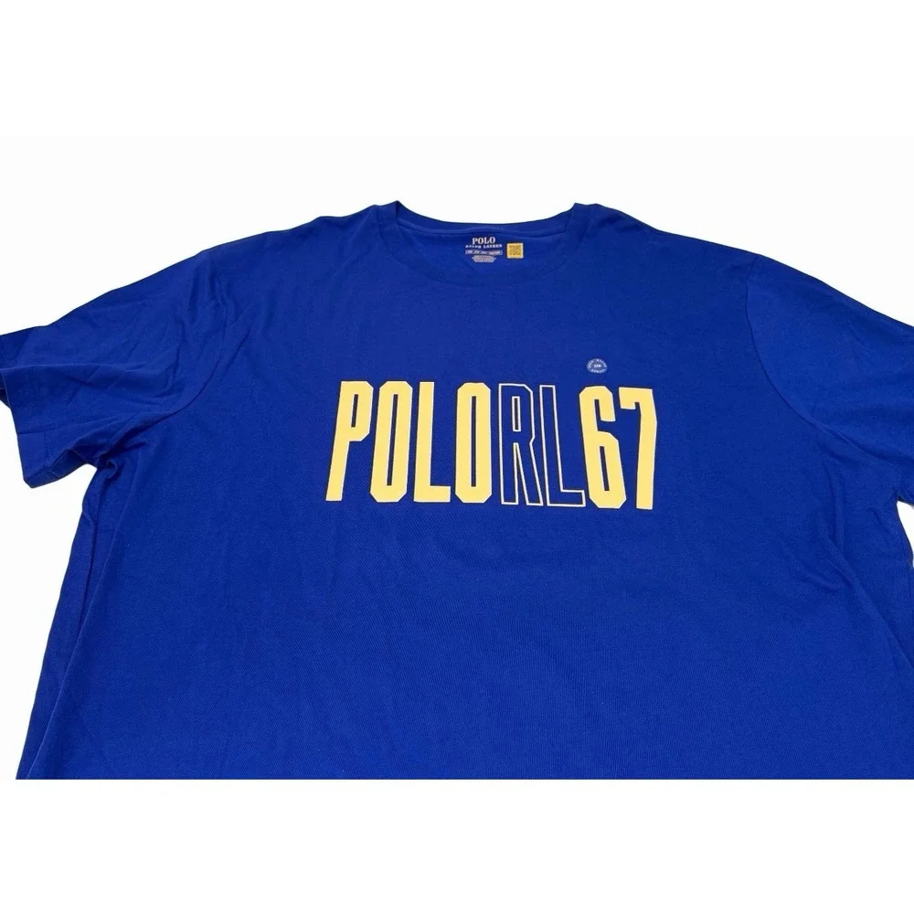 Polo Ralph Lauren M Print Shop Graphic Logo T-Shirt Blue 2XB NWT